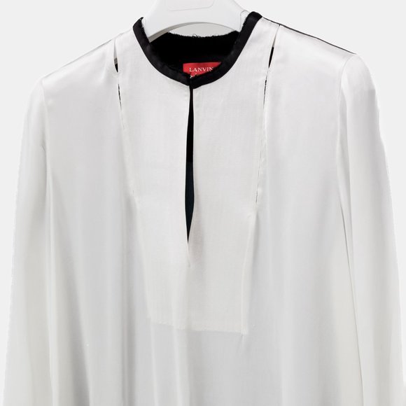 Lanvin SS/12 Runway Tri-Colour Satin Tunic Dress - Picture 4 of 9